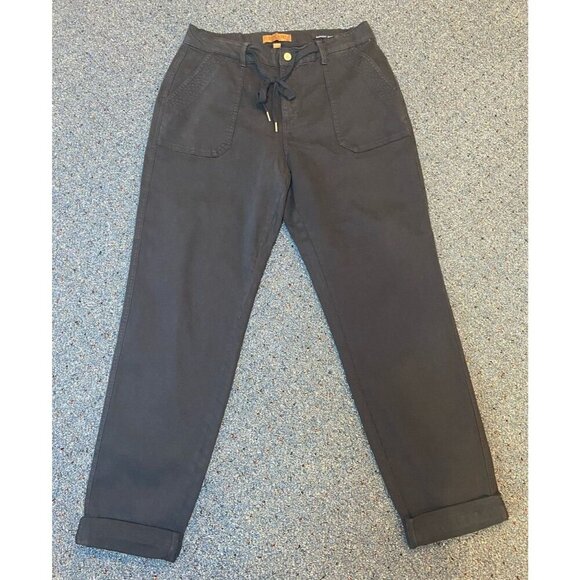 Judy Blue Garment Dyed High Waist Cuffed Jogger Jeans Navy Blue Size 13 31 - Picture 1 of 4